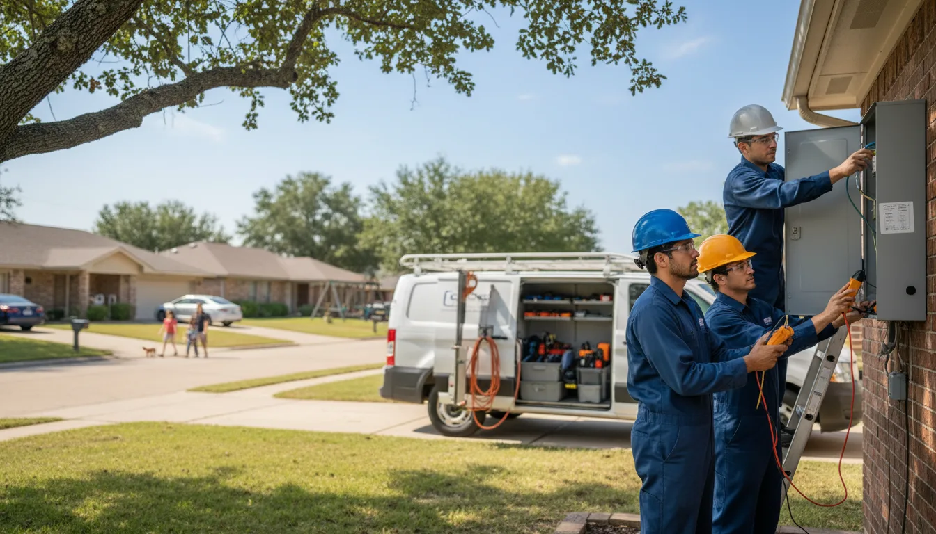 Certified electrician providing emergency electrical services in Denison, TX